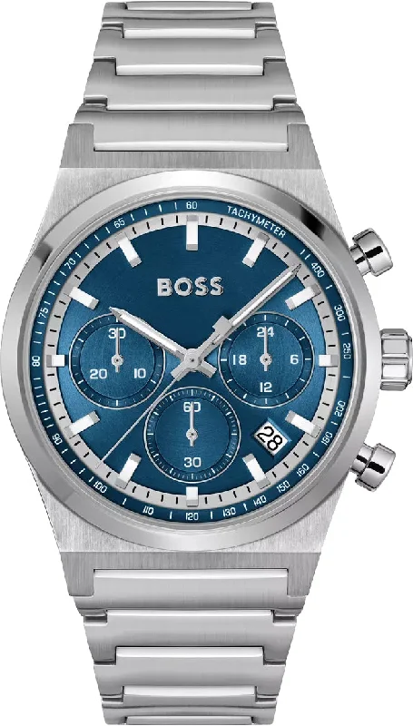 men's mechanical watches with timer design -Boss Candor Chrono