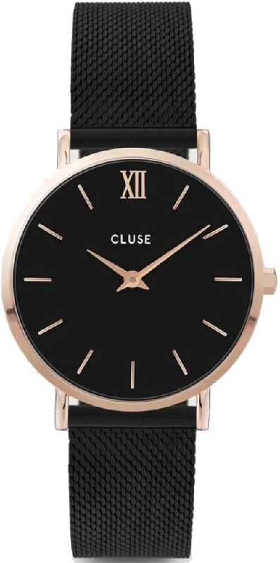 women's mechanical watches with hand-wound display -Cluse Minuit Ladies