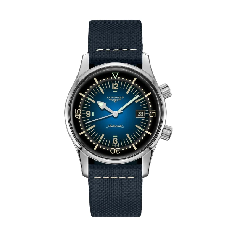men's field watches with silicone straps -Legend Diver Watch Blue Dial