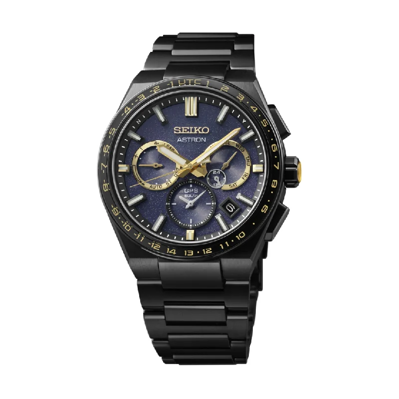 men's Seiko triple time zone design watches -SEIKO ASTRON SSH145J1 MORNING STAR LIMITED EDITION 5X53 SOLAR GPS MEN WATCH