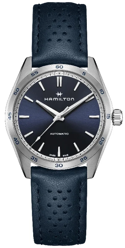 men's mechanical watches with logo engraving design -Hamilton Jazzmaster Performer Auto D