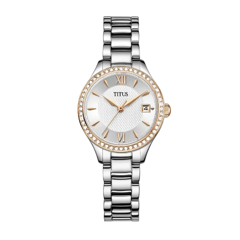 women's mechanical watches for formal events -SOLVIL ET TITUS FAIR LADY W06-03354-001 3 HANDS DATE QUARTZ WOMEN WATCH