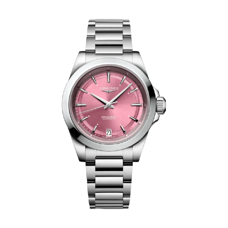 men's dive watches for boating -Conquest 34mm Sunray Pink