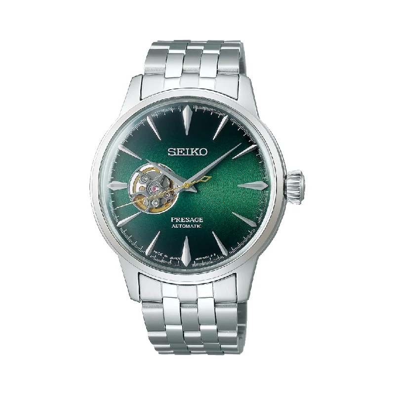 men's Seiko flat design watches -SEIKO PRESAGE SSA441J1 COCKTAIL TIME "GRASSHOPPER" AUTOMATIC MEN WATCH men's Seiko flat design watches -SEIKO PRESAGE SSA441J1 COCKTAIL TIME "GRASSHOPPER" AUTOMATIC MEN WATCH