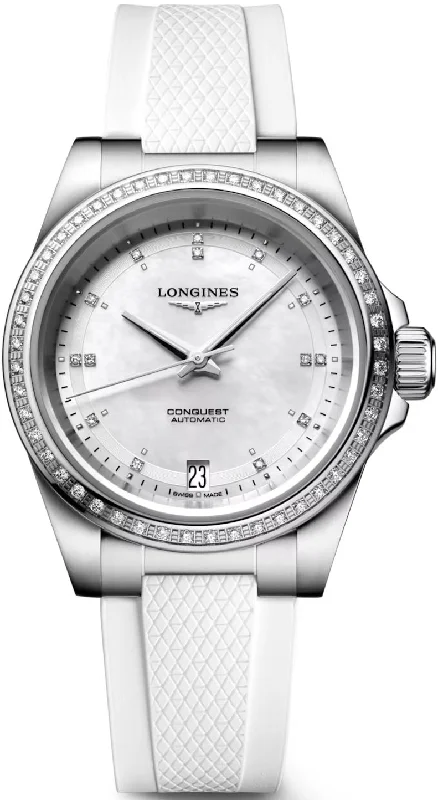 women's Longines with canvas straps -Longines Conquest Ladies
