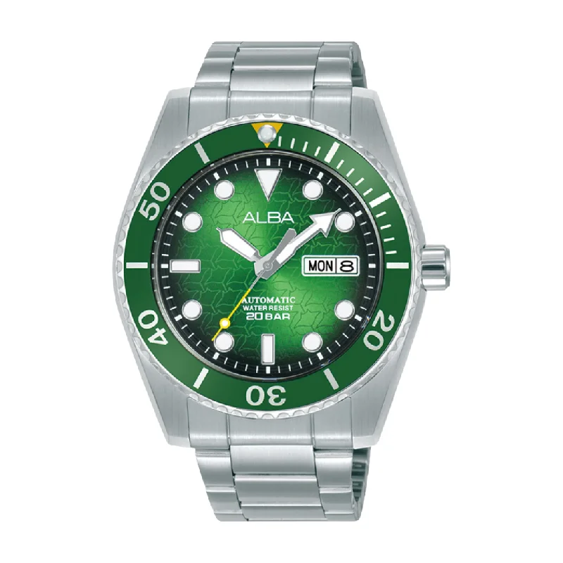 men's mechanical watches with Swiss SuperLuminova display -ALBA AL4437X MECHANICAL MEN WATCH