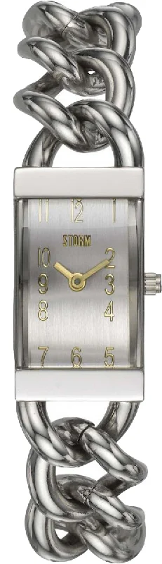 women's Storm with leather straps -Storm Sansa Silver
