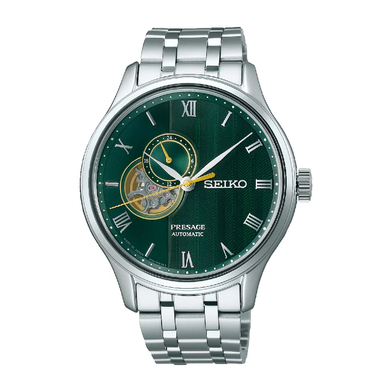 men's Seiko date magnifier watches -SEIKO PRESAGE SSA463J1 'JAPANESE ZEN GARDENS' FERN GREEN MEN WATCH men's Seiko date magnifier watches -SEIKO PRESAGE SSA463J1 'JAPANESE ZEN GARDENS' FERN GREEN MEN WATCH