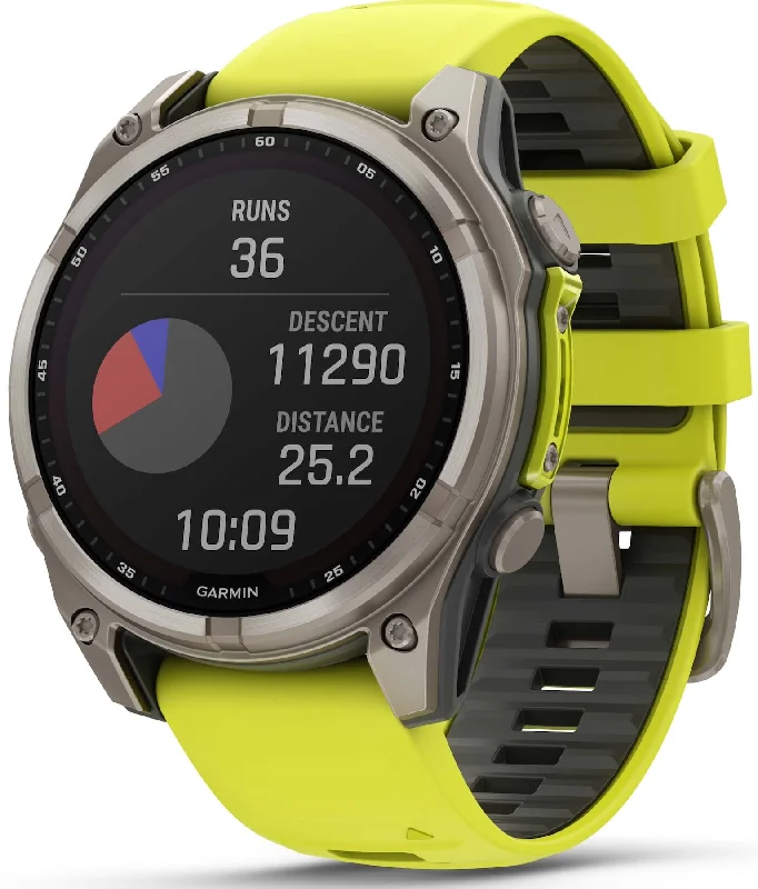 Smart Watches for Mens Top Models-Garmin Fenix 8 47mm Sapphire Solar Titanium Amp Yellow Graphite Silicone Smart Watches for Mens Top Models-Garmin Fenix 8 47mm Sapphire Solar Titanium Amp Yellow Graphite Silicone