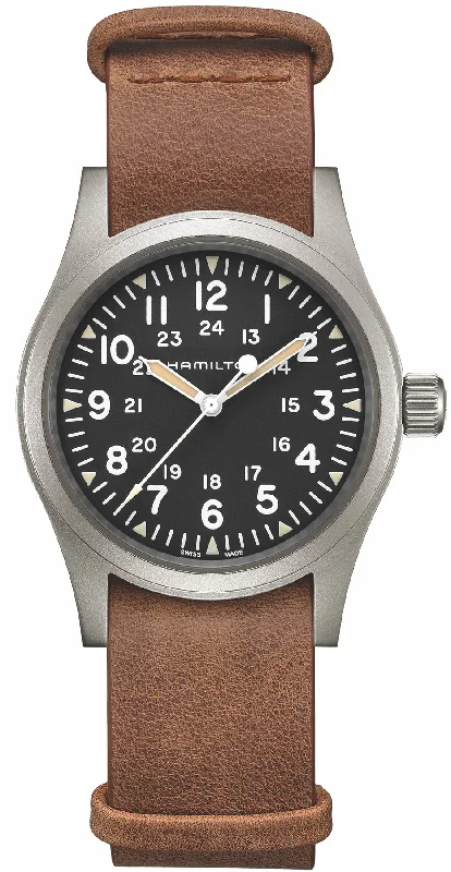 men's mechanical watches with alarm display function -Hamilton Khaki Field Mechanical