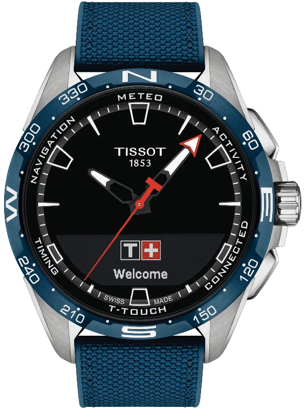 Mens Smart Watches Compass Navigation-Tissot T-Touch Connect Solar