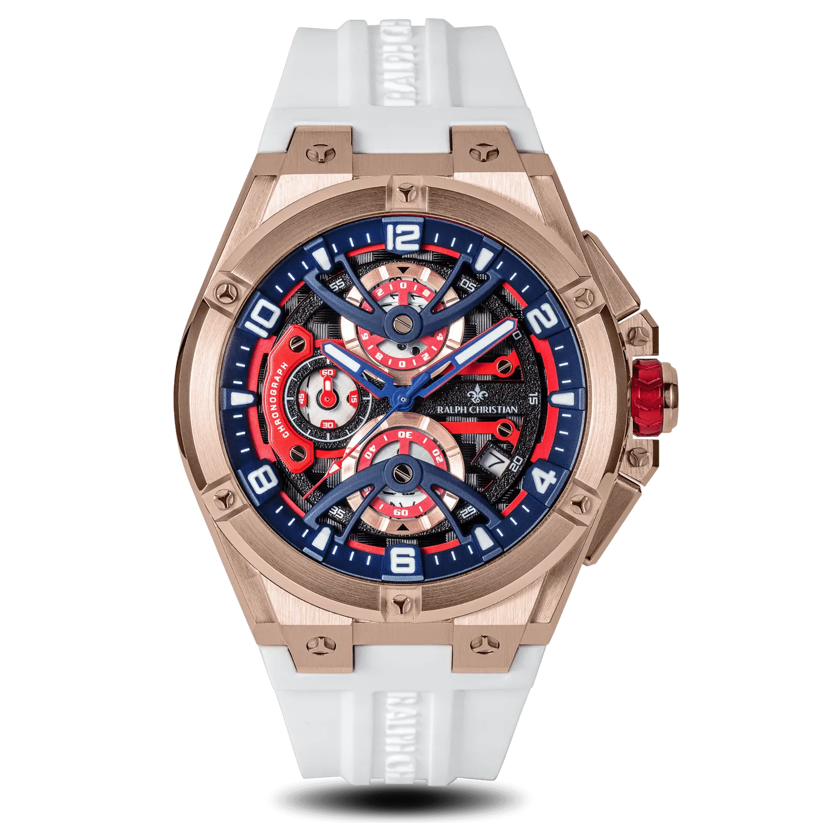 men's mechanical watches with tide display -The Apex Chrono - Polar White