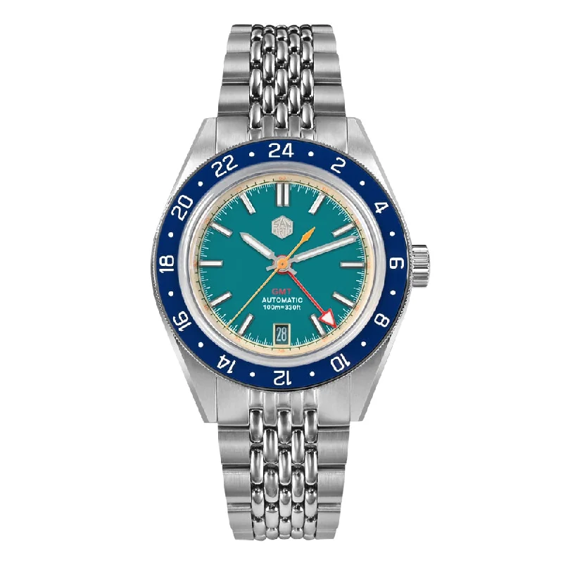 men's GMT watches with timer style design -San Martin Original Design NH34 GMT Watch SN0116