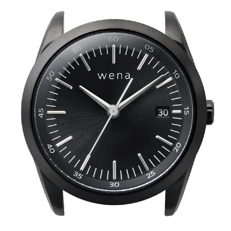 Smart Watches for Mens Text Messaging-Wena By Sony Watch Head Solar Three Hands Black Smart Watches for Mens Text Messaging-Wena By Sony Watch Head Solar Three Hands Black
