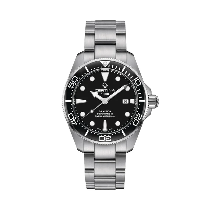 men's dive watches with timer function -DS ACTION DIVER 43mm Black