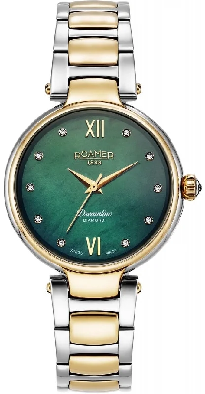 women's mechanical watches with special edition display function -Roamer Watch Dreamline Green MOP Diamond women's mechanical watches with special edition display function -Roamer Watch Dreamline Green MOP Diamond