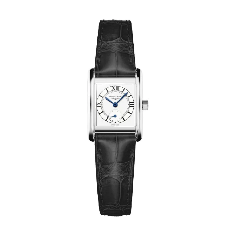 men's dive watches with tide style -Mini DolceVita Black Alligator Strap