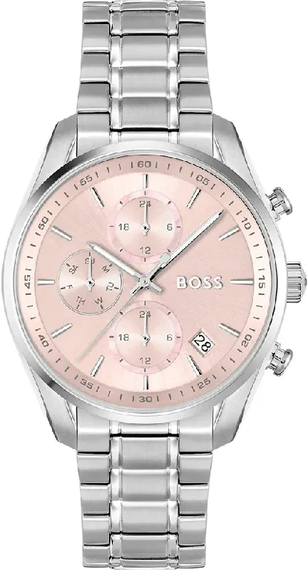 women's mechanical watches with spring drive design -Boss Grand Tour Ladies