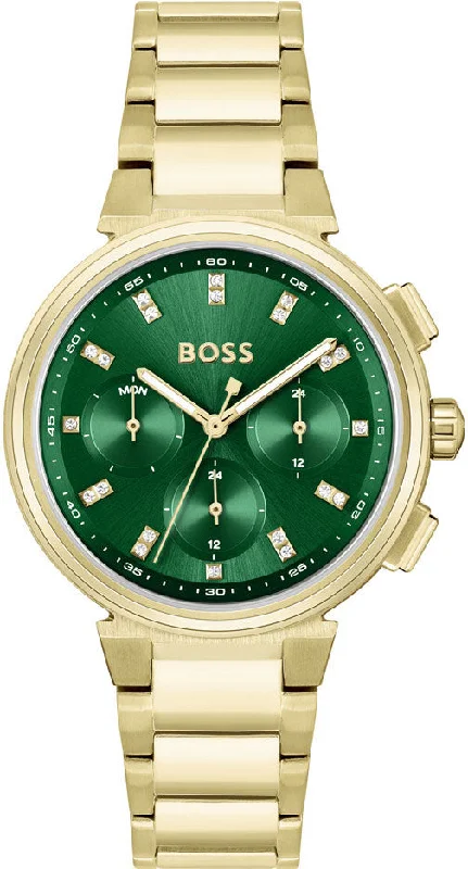 women's mechanical watches with double-domed design -Boss One Ladies