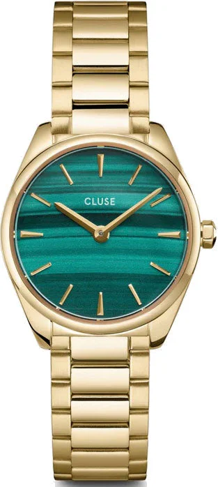 women's mechanical watches for fishing enthusiasts -Cluse Feroce Mini Green Gold