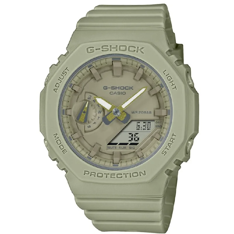 Unisex Night Out Design Watches-Casio G-Shock Men's Beige Watch GMA-S2100BA-3AER