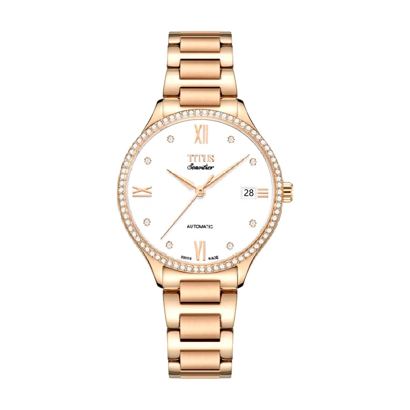 women's mechanical watches for boating enthusiasts -SOLVIL ET TITUS SONVILIER W06-03116-004 3 HANDS DATE AUTOMATIC WOMEN WATCH women's mechanical watches for boating enthusiasts -SOLVIL ET TITUS SONVILIER W06-03116-004 3 HANDS DATE AUTOMATIC WOMEN WATCH