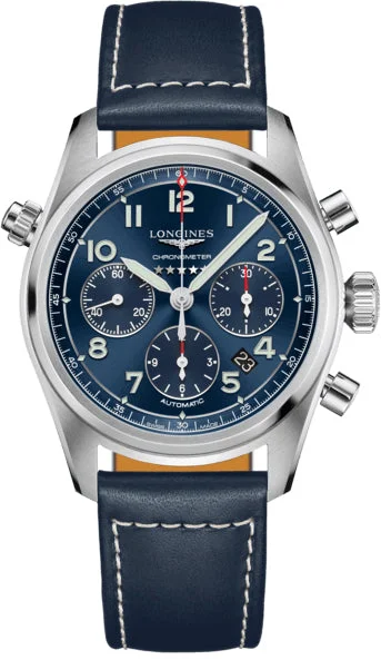 men's mechanical watches with logo engraving design -Longines Spirit Mens