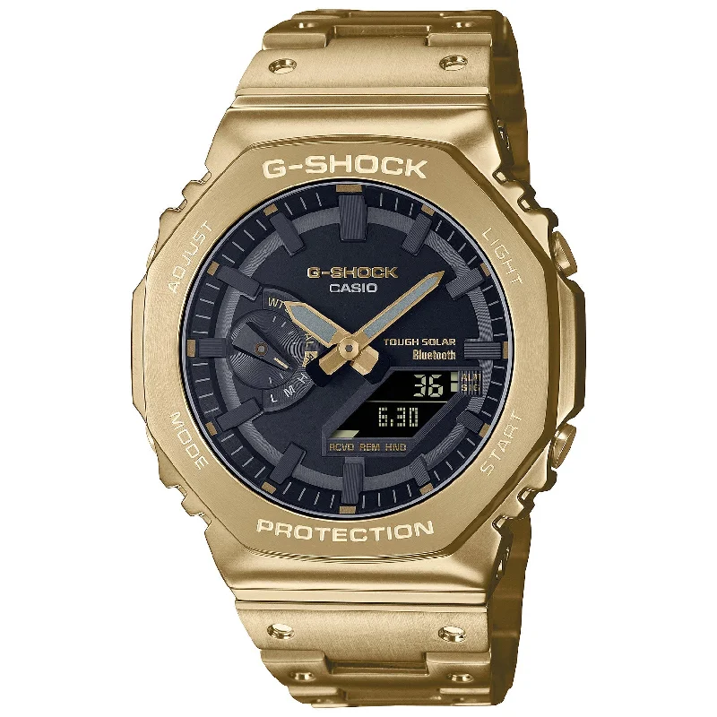 stylish men's skeletonized timepieces for business men -G-Shock GMB2100 Full Metal Gold