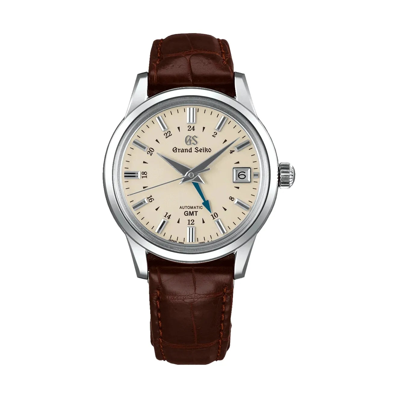preowned-Patek-dress-SBGM221 Elegance Mechanical GMT 39.5mm - Ivory on Leather Strap preowned-Patek-dress-SBGM221 Elegance Mechanical GMT 39.5mm - Ivory on Leather Strap