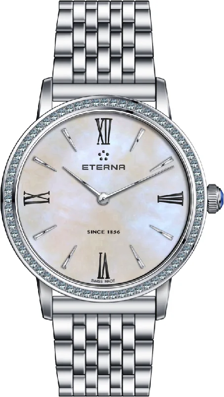 sunray-blue Eterna dress watches-Eterna Watch Eternity Lady Quartz