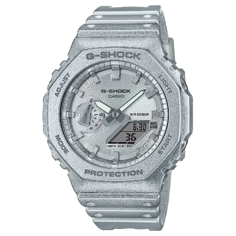 Unisex Customized Style Watches-Casio G-Shock Men's Grey Watch GA-2100FF-8AER