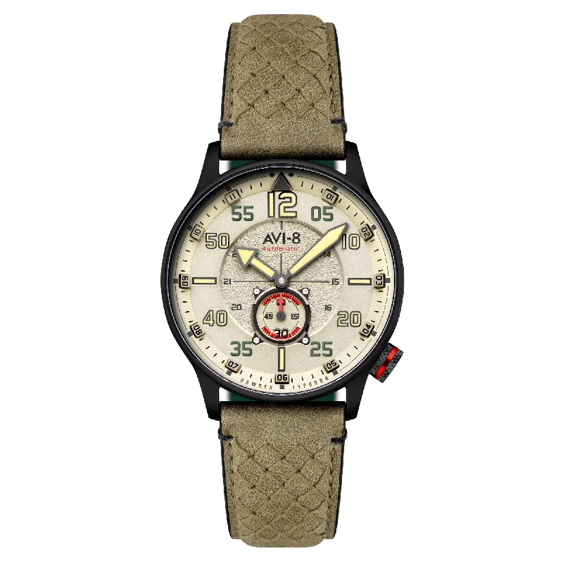 men's pilot watches with limited edition design -AVI-8 Hawker Typhoon Baldwin Automatic Dark Khaki