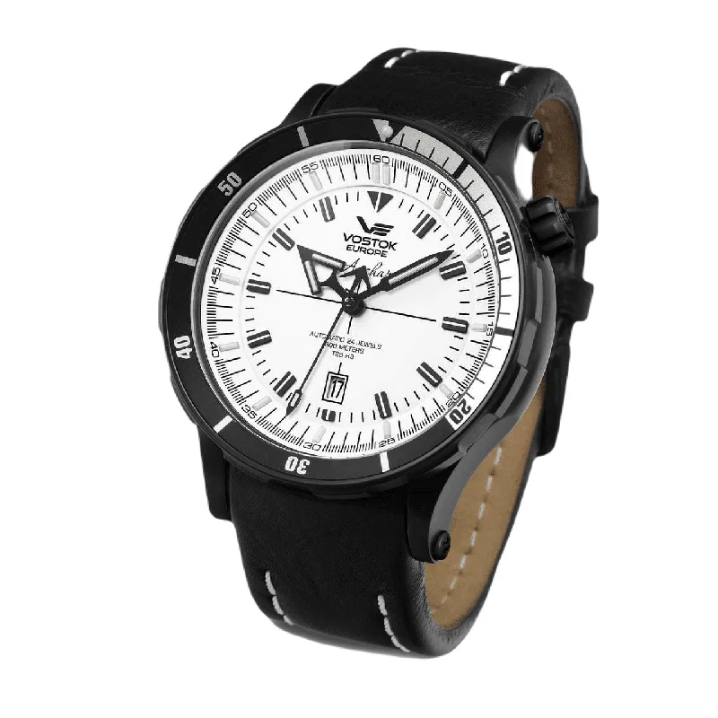 affordable men's skeletonized watches with sapphire crystal -Vostok Europe Anchar Automatic White