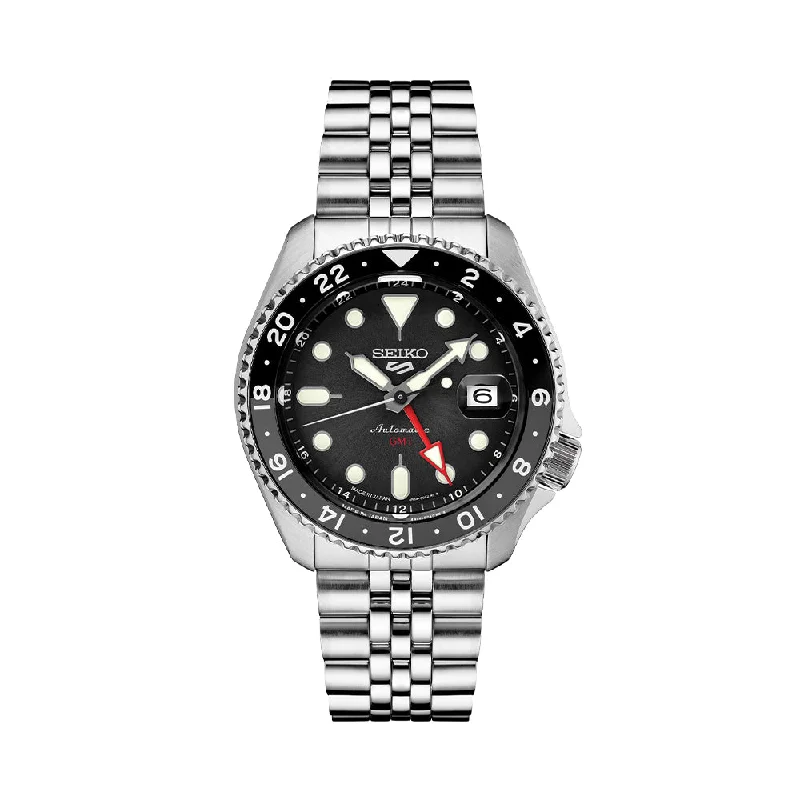 under-500-dresswatches-SSK001 5 Sports GMT 42.5mm - Black on Bracelet