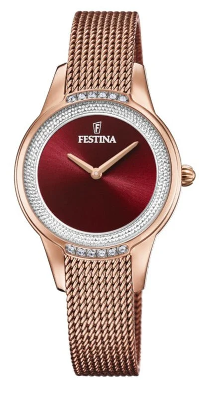 women's mechanical watches with tritium design -Festina Two Hands Ladies