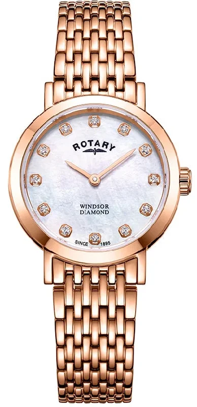 women's Rotary with metal straps -Rotary Watch Windsor Ladies D
