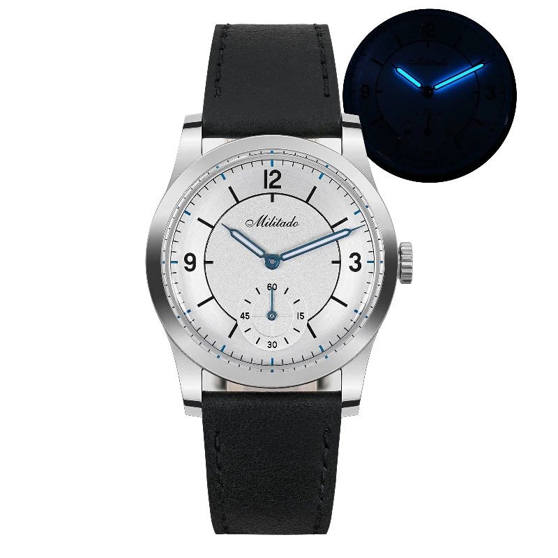 men's pilot watches with curved design -Militado 36mm Classic VD78 Quartz Watch