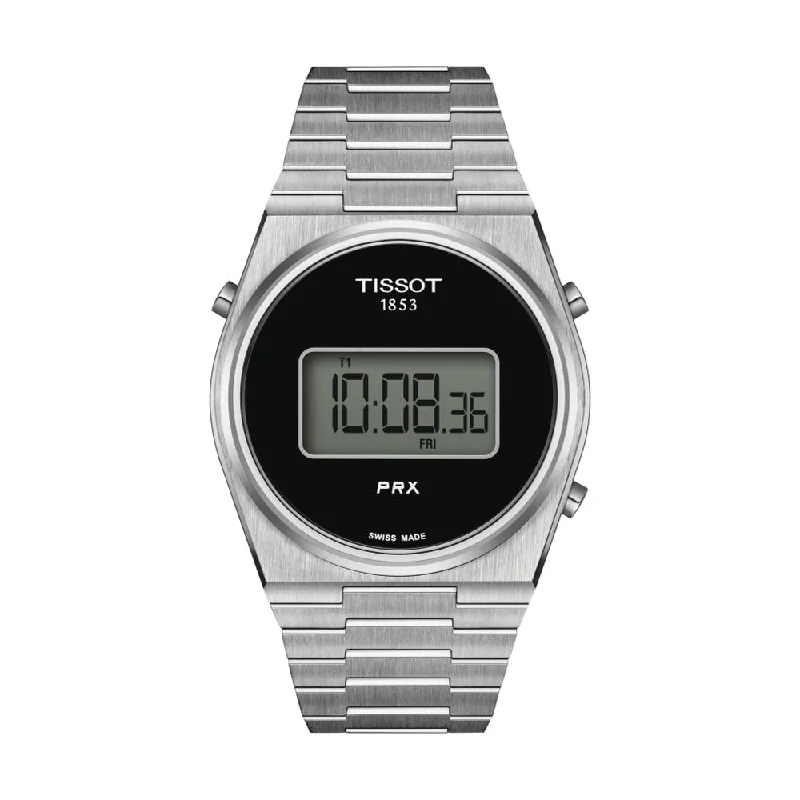 men's dive watches with date magnifier style -PRX Digital 40mm - Black on Bracelet