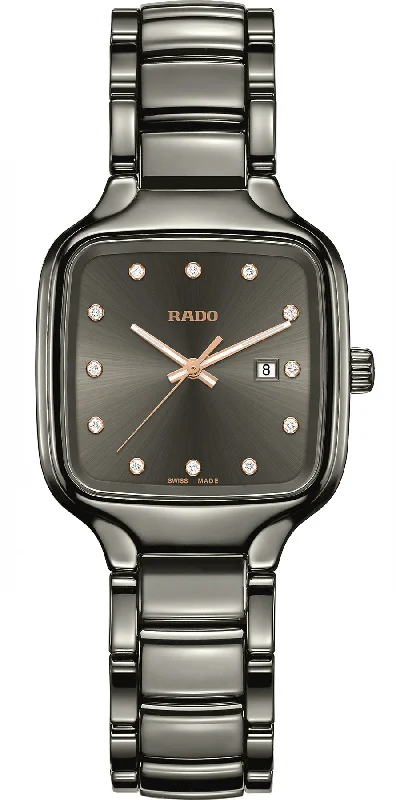 Rado women's watches with scratch-resistant features-Rado Watch True Square Diamonds Rado women's watches with scratch-resistant features-Rado Watch True Square Diamonds