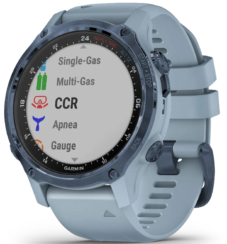 Mens Smart Watches Outlet-Garmin Descent MK2S Mineral Blue Sea Foam