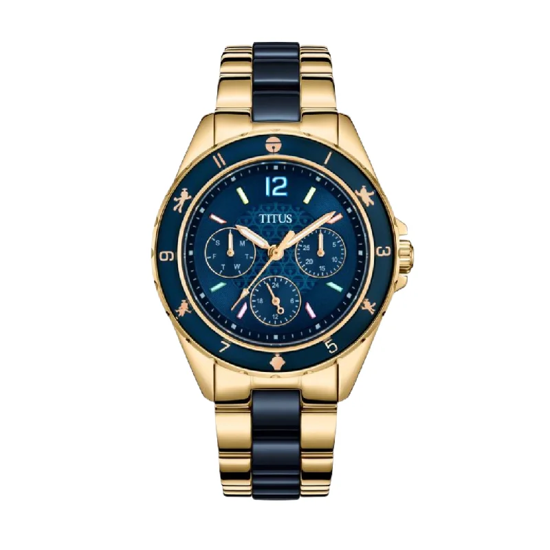 women's mechanical watches with polyurethane style straps -SOLVIL ET TITUS DORAEMON W06-03314-001 MULTI-FUNCTION STAINLESS STEEL WOMEN WATCH