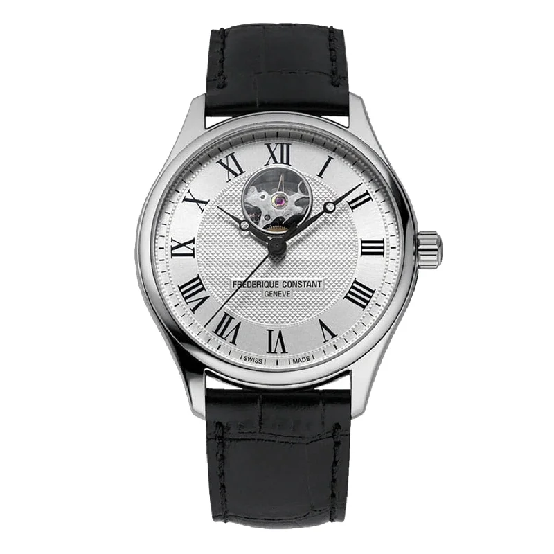 Unisex Swiss Made Style Watches-Frederique Constant Watch Slim Heartbeat Automatic Silver FC-310MS5B6 Unisex Swiss Made Style Watches-Frederique Constant Watch Slim Heartbeat Automatic Silver FC-310MS5B6