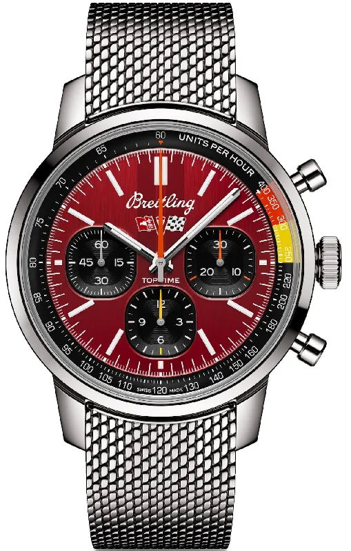 men's mechanical watches with LED light design -Breitling Top Time B01 41 Corvette