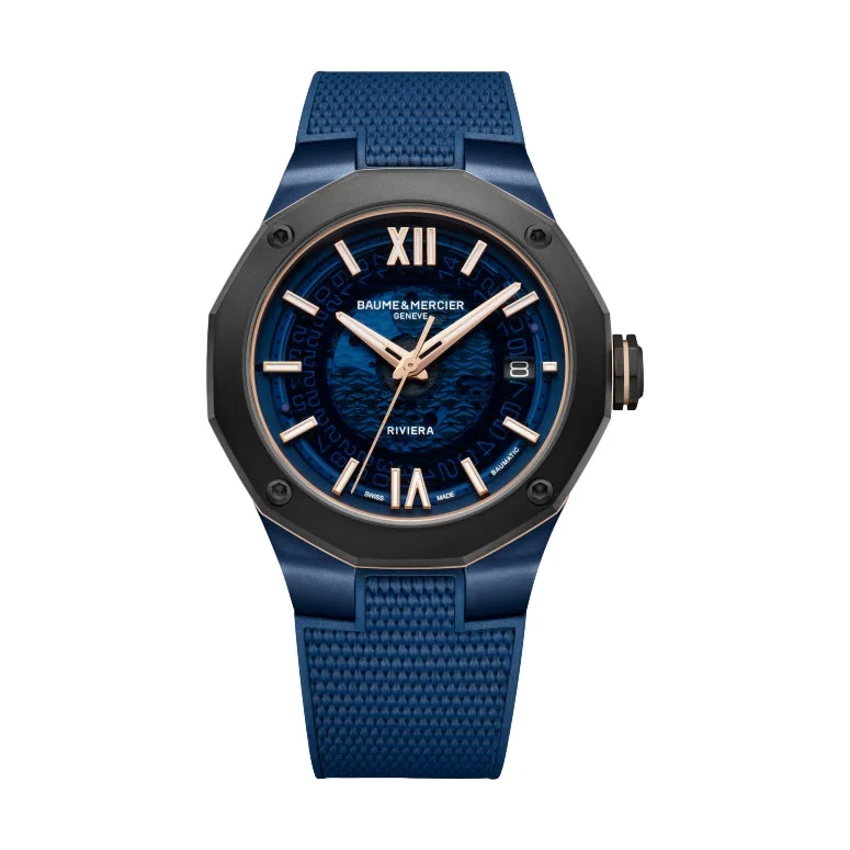 men's GMT watches with rugged style design -Riviera 10769 Titanium, 42mm