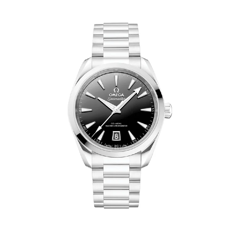 ambassador-approved dress-Seamaster Aqua Terra 150M Co-Axial Master Chronometer 38mm - Lacquered Black on Bracelet