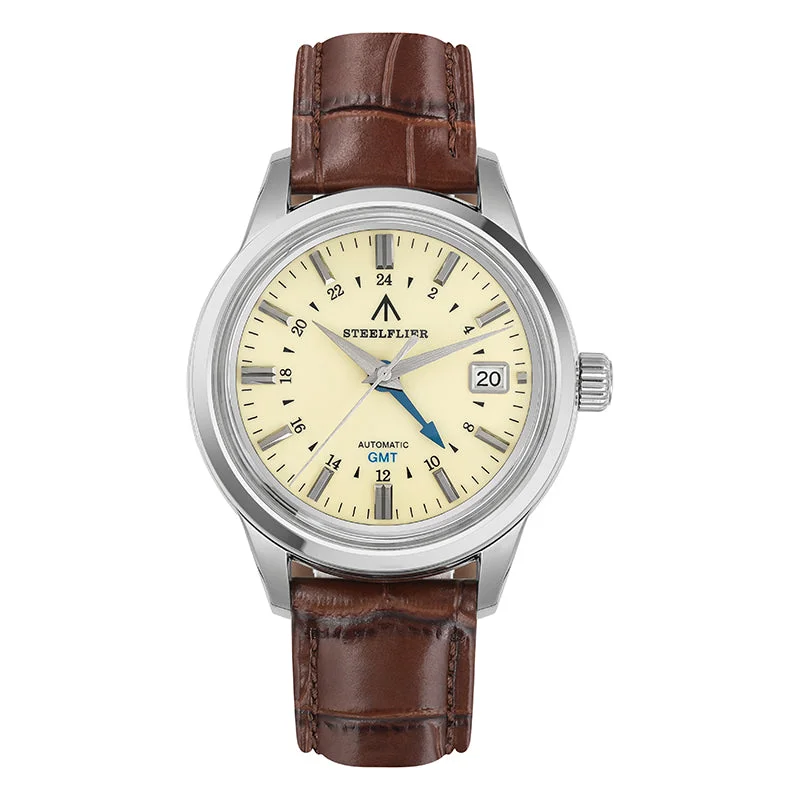 men's GMT watches with altimeter function -Steelflier SF791 Elegance Collection NH34 GMT Watch