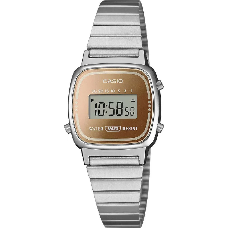Unisex Japanese Made Style Watches-Casio Vintage Ladies Silver Watch LA670WES-4AEF Unisex Japanese Made Style Watches-Casio Vintage Ladies Silver Watch LA670WES-4AEF