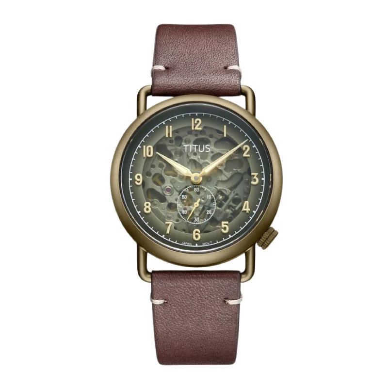 men's Seiko scratch-resistant watches -SOLVIL ET TITUS CLASSIC W06-03299-003 3 HANDS AUTOMATIC MEN WATCH