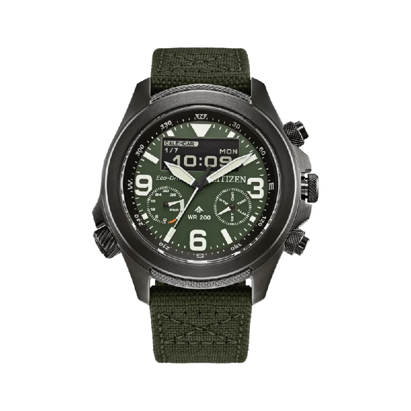 men's chronograph watches for kayaking enthusiasts -Promaster Land U822 Eco-Drive 43.9mm - Green on Strap men's chronograph watches for kayaking enthusiasts -Promaster Land U822 Eco-Drive 43.9mm - Green on Strap