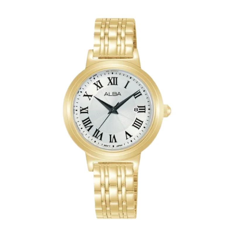 women's mechanical watches with sophisticated design -ALBA AH7EB2X QUARTZ STAINLESS STEEL WOMEN WATCH